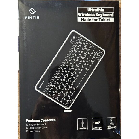 Fintie 10-Inch Ultrathin Wireless Bluetooth Keyboard For iPad/iPhone/Android Tab - Picture 6 of 9